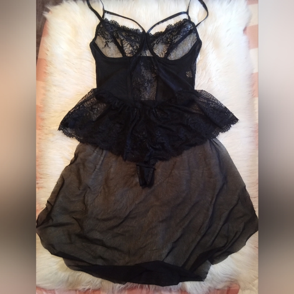 Black Lace Teddy Set